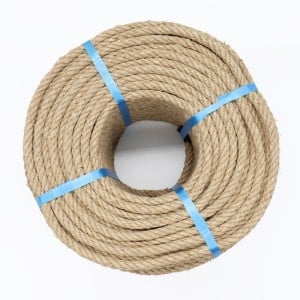 Polished hemp rope