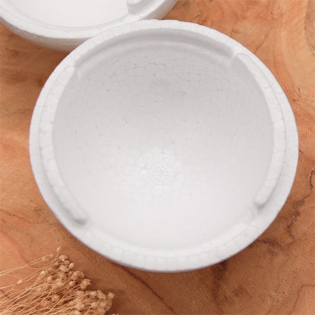 Boule polystyrène blanche Ø10 cm
