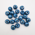 Perle Céramique Artisanale Bleu Canard 22mm