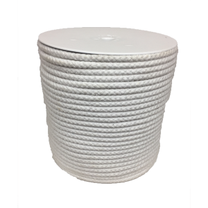 Coton Tressé Blanchi avec âme 6mm bobine 100m