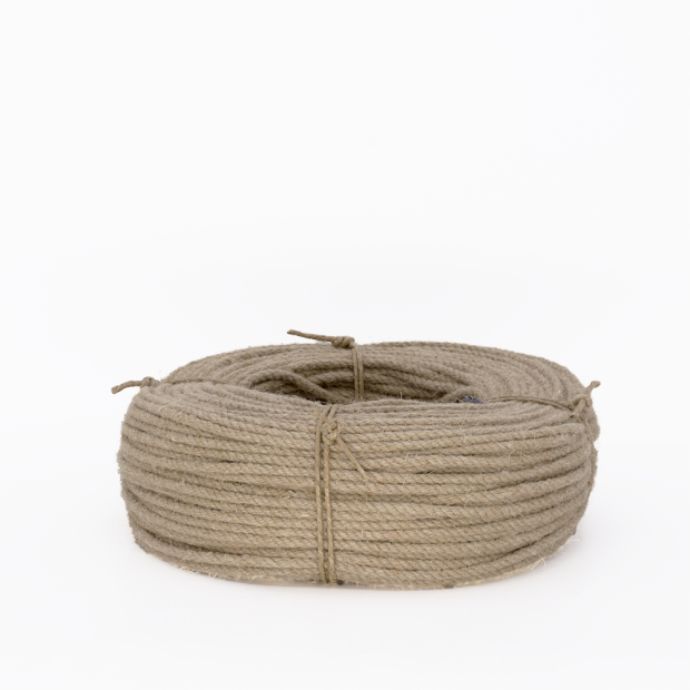 Corde chanvre naturel 4mm couronne 100m artisanal