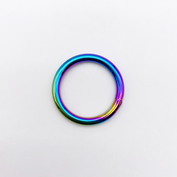 Anneau Rond Acier Or Rose