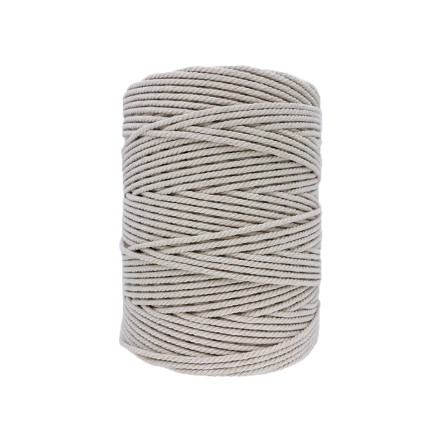 Macrame White Cotton Line 4mm 1kg French