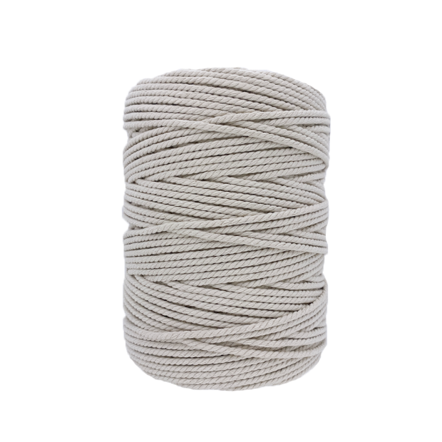 Cordeau Coton Macramé Blanc 4mm 1kg Français