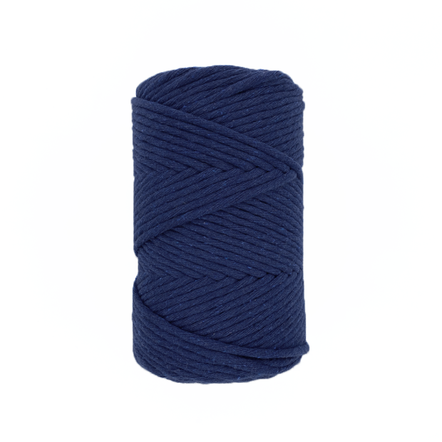 Coton Peigné Recyclé Prestige - 4mm - Bleu saphir - 500g - 110m
