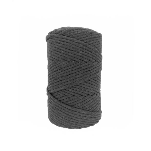 Coton Peigné Recyclé Prestige - 4mm - Gris graphite - 500g - 110m