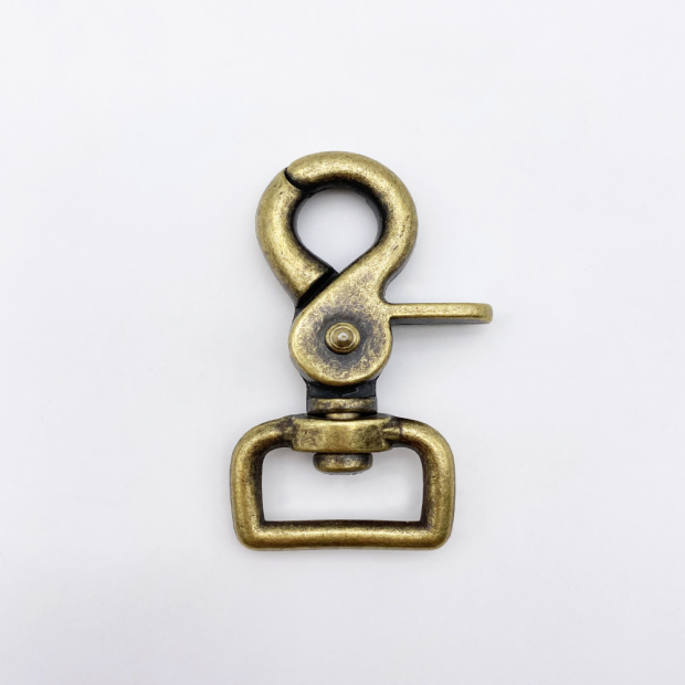 Mousqueton Plat Emerillon Mobile Ovale Zinc Nickel