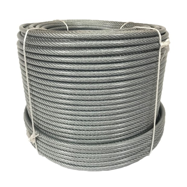 Plastic-coated steel cable 8mm 100m spool