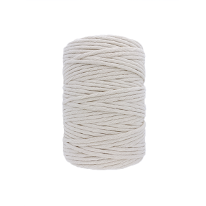 Corde macramé en coton au mètre - noir - 5 mm - Comptoir du Fil