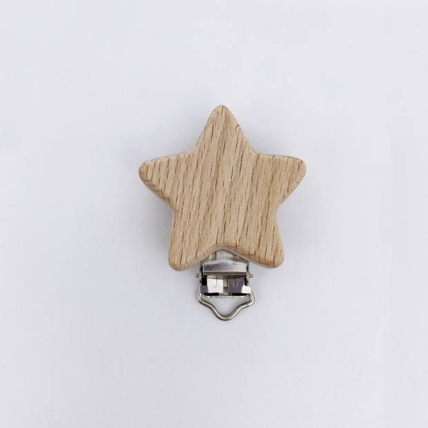 Pince clip attache tétine en bois, Accessoires