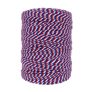 Cordon de algodón cableado Azul Blanco Rojo 1kg