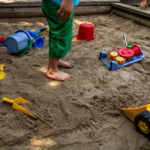 Abdecknetz für einen Sandkasten