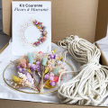 Kit Corona Bora Bora - Macramè con Fiori Secchi