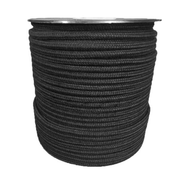 Trenza PES Discontinua 6mm negro 100m