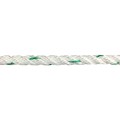 Cuerda de poliamida 10mm blanco hilo verde por metro