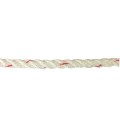 Corde Polyamide 10mm  Blanc fil rouge Au mètre