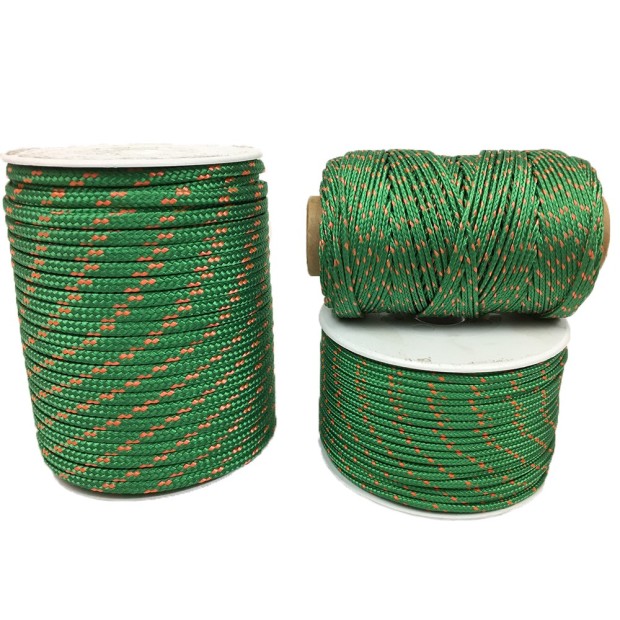 Cordón de poliéster trenzado Verde