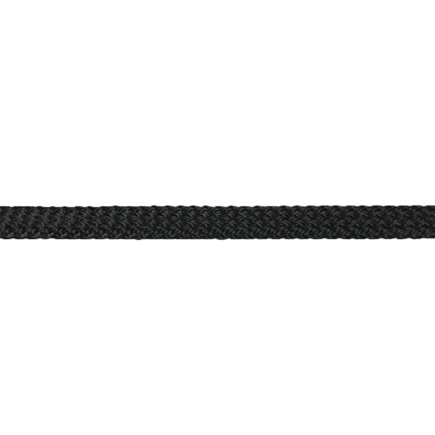 Trenza plana de poliéster 12mm Negro Por Metro