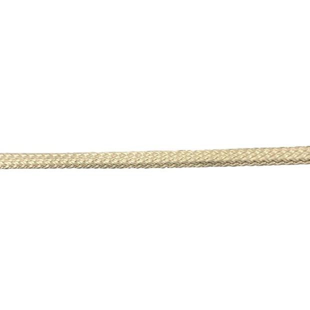 Tresse Plate Polyester 12mm Beige au mètre