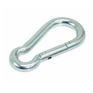 Firefighter’s carabiner without eye in galvanized steel
