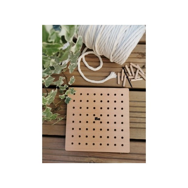 Métier à Tricoter En Bois Avec Clous Fixes - Carré, Pour Coussins, écharpes, Chapeaux, DIY, Activités Enfants