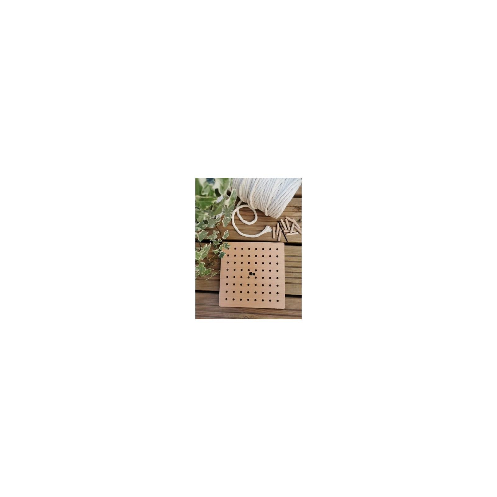 Paravent Décoratif Suspendu Bois-Plastique 29x29cm - Lot De 12 Pièces Naturel - Séparateur Pièce DIY
