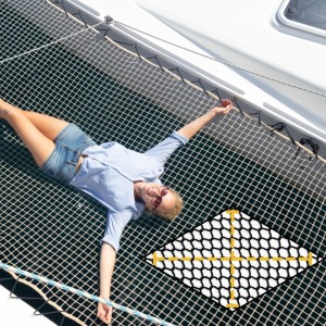 Filet de catamaran, mezzanine, hamac - Forme "losange"
