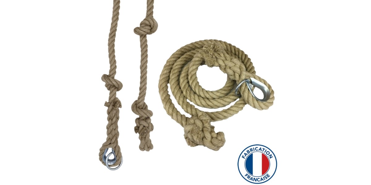 Corde à grimper 2m à 12m | Corde lisse ou à nœuds