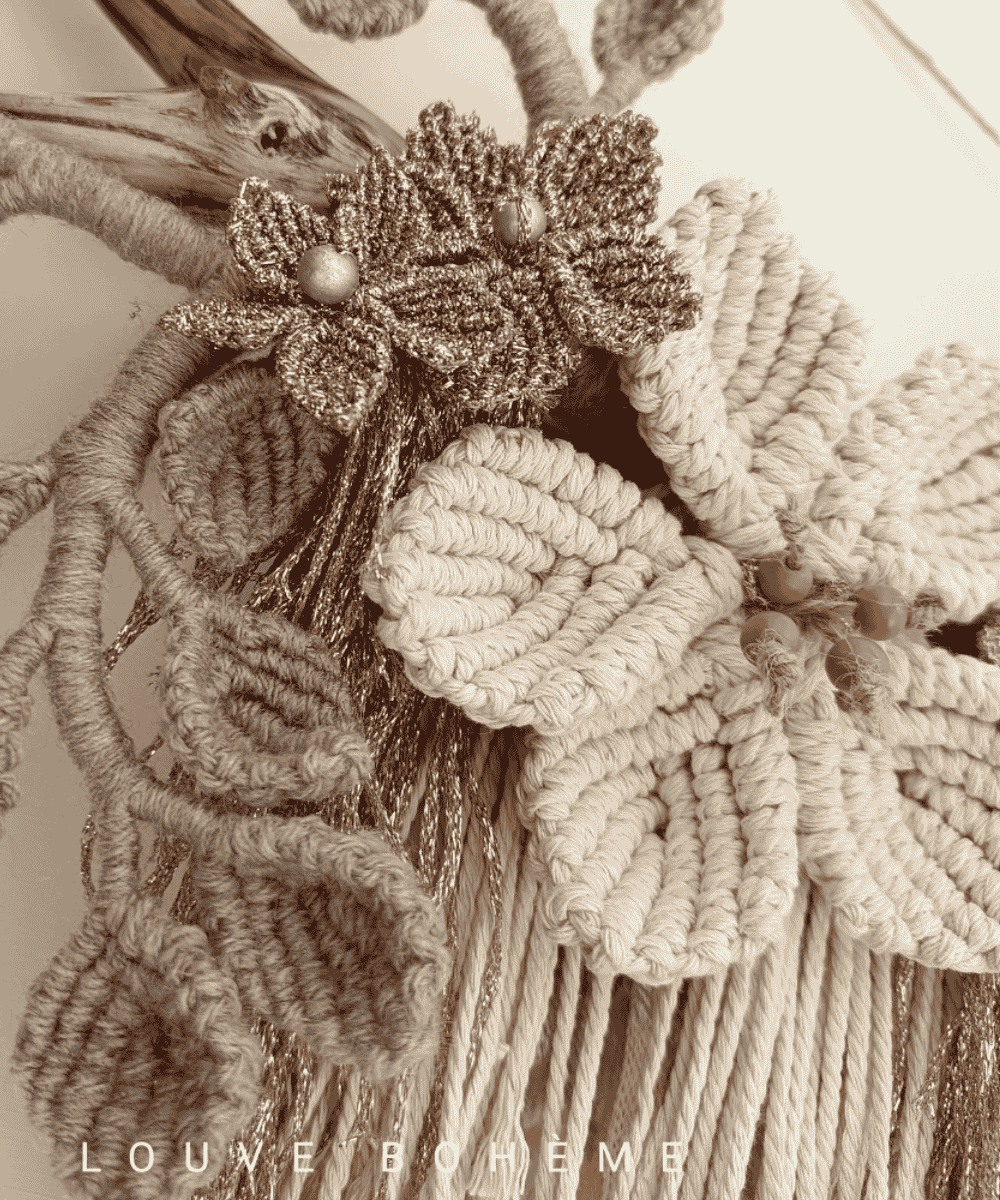 Fleurs en macramé