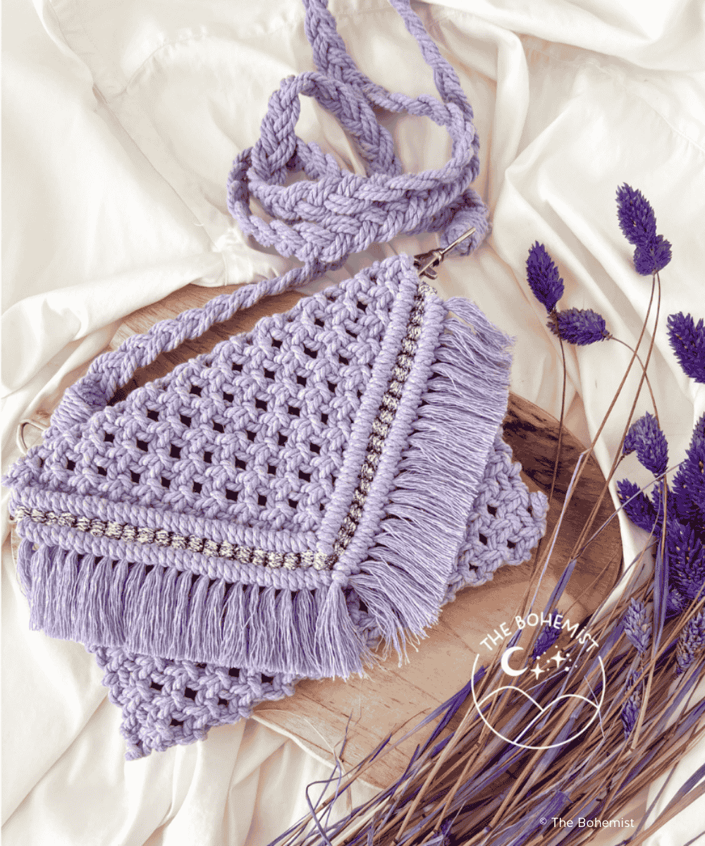 Sac à main pochette Lila - Macramé