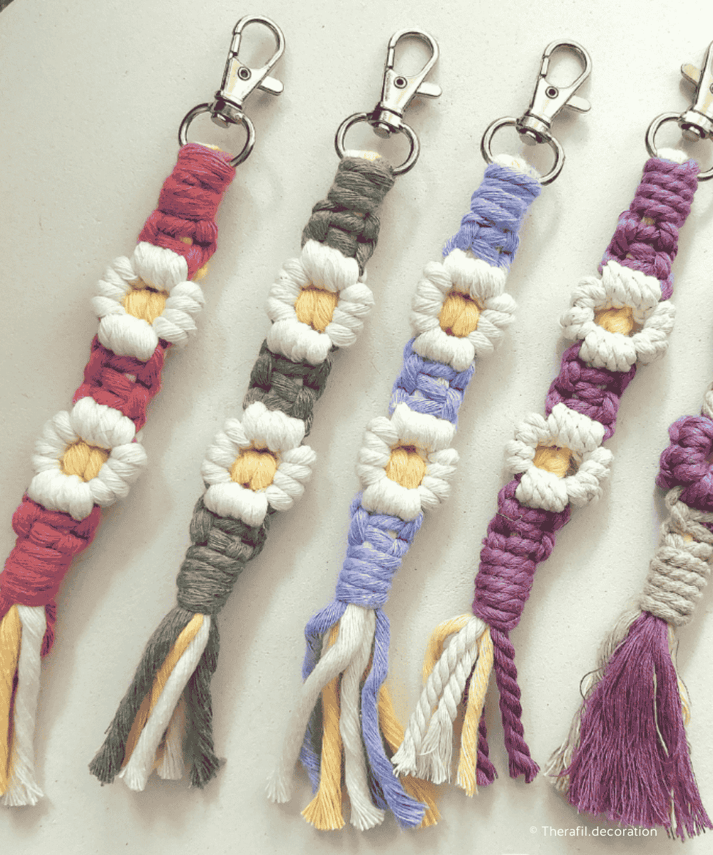 Porte clés marguerite 