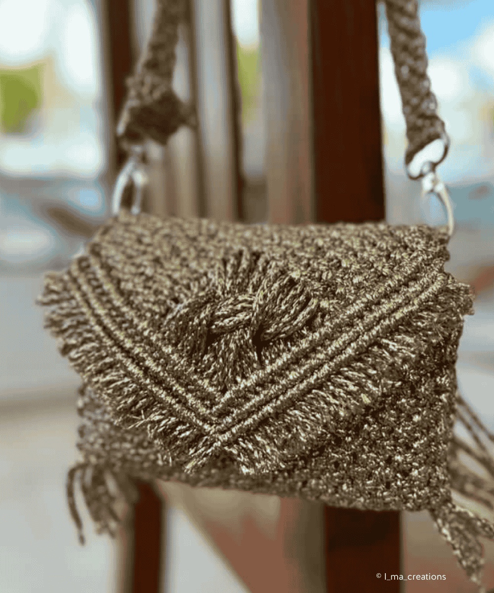 Sac à main pochette - Lurex doré