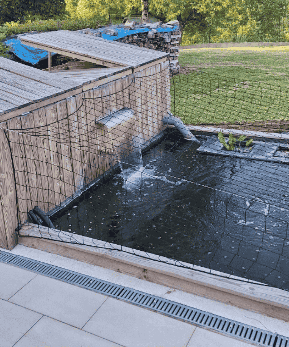 Filet de protection bassin carpes koï