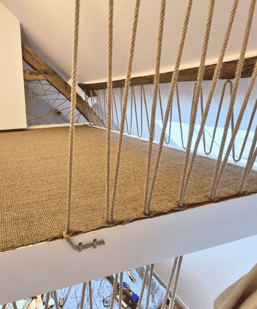 Claustra en cordage mezzanine