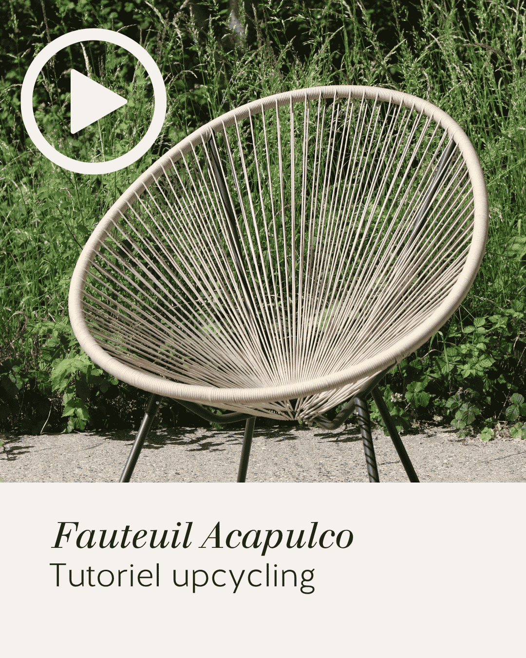 Fauteuil acapulco tuto upcycling