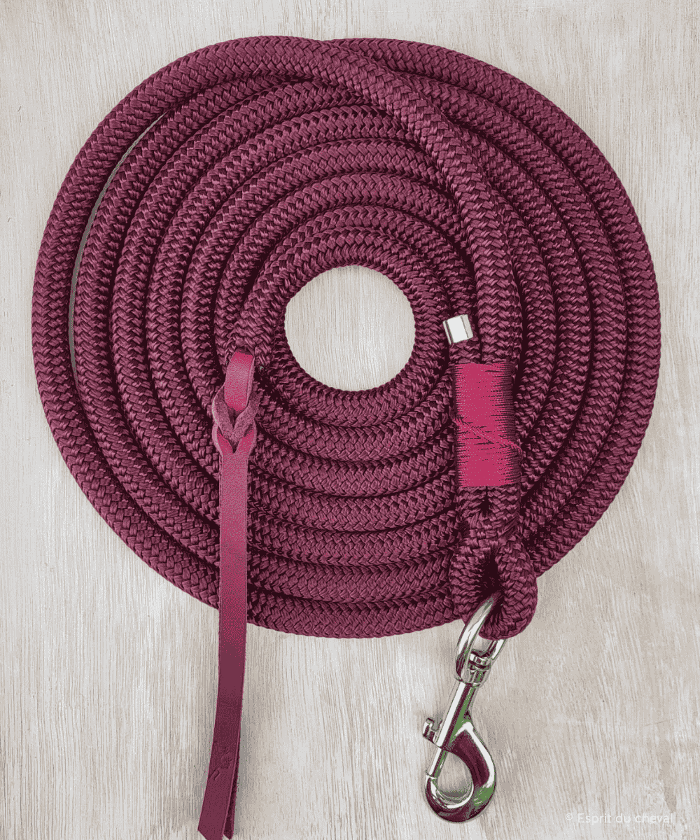 Longe bordeaux - Esprit du cheval