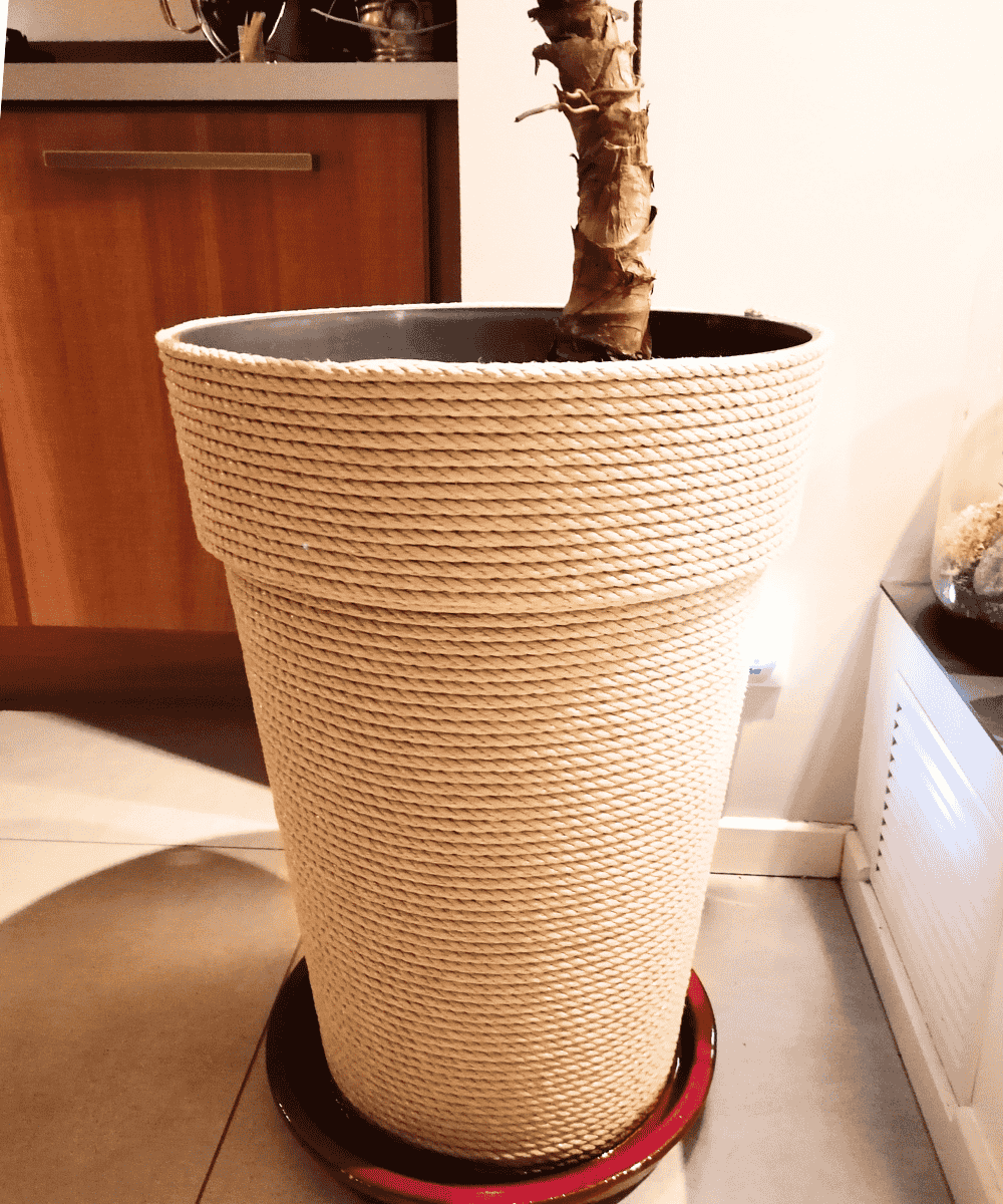 Pot de fleur chanvre