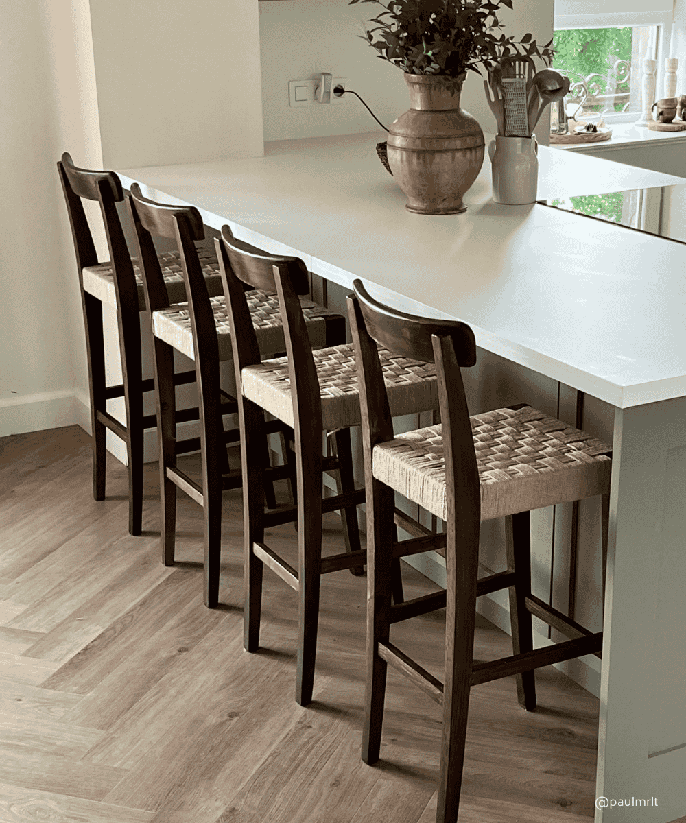 Chaise de bar  - tresse jute