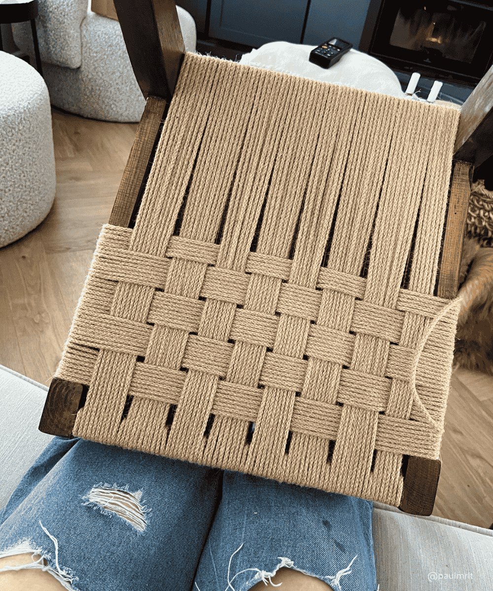 Chaise de bar tresse en jute