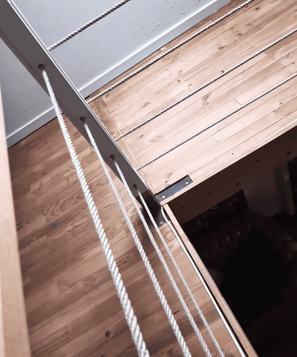 Balustrade corde chanvre